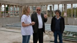 Lunghi volvió al laburo en Tandil: Recorrió las obras