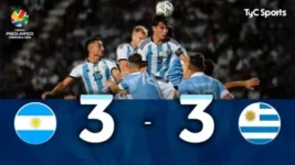 Preolímpico: Argentina Sub 23 igualó con Uruguay en un partidazo y logró el primer puesto de su grupo