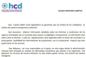 Seguros municipales bajo la lupa: Solicitan datos del paquete de pólizas