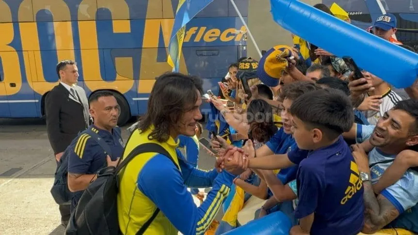 El enorme recibimiento a Boca en Santa Fe para el partido contra Unión