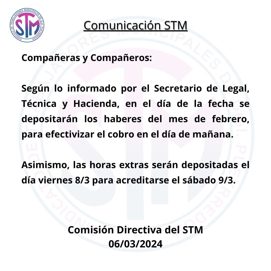 Completan el pago de salarios municipales: El sábado cobran adicional de horas extras