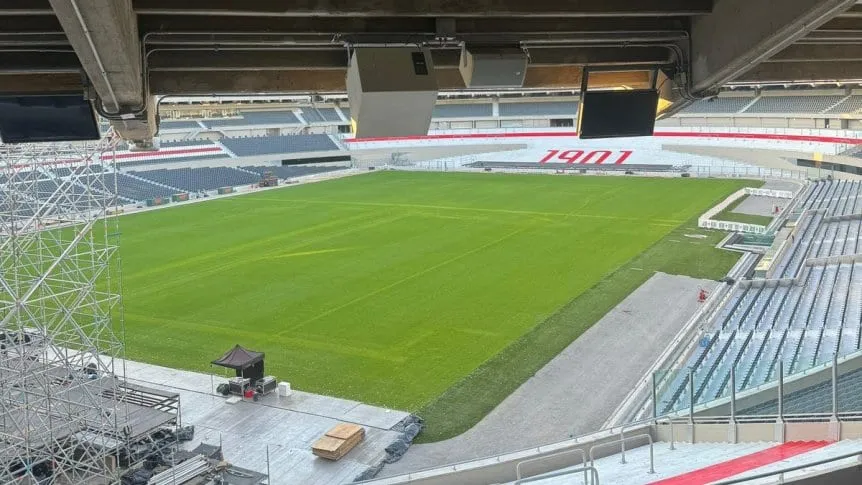 Cómo quedó el césped del Monumental tras los recitales de María Becerra