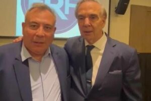 El subsecretario de Inspección General junto a Picheto en un encuentro con referentes de todo el país