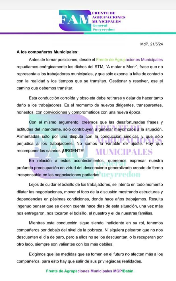 La grieta sindical enturbia a un gobierno municipal sin respuestas
