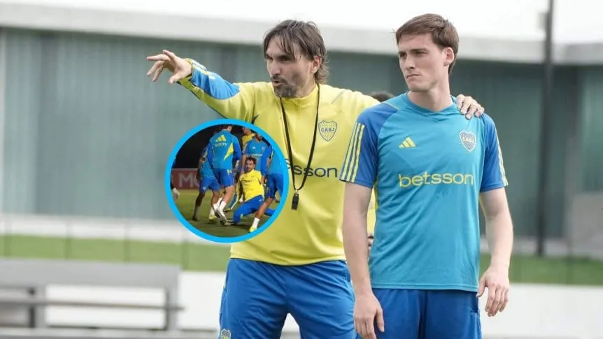 ¡Insólito! La patada que recibió Jabes Saralegui de Diego Martínez y el posteo de Boca