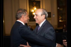 Scioli y Francos: Cuándo festejantes y disertantes de LLA vaciaron el Banco de la Provincia