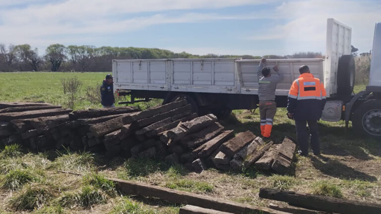 Robo de material ferroviario: detienen a cinco personas y secuestran más de mil durmientes en Pinamar