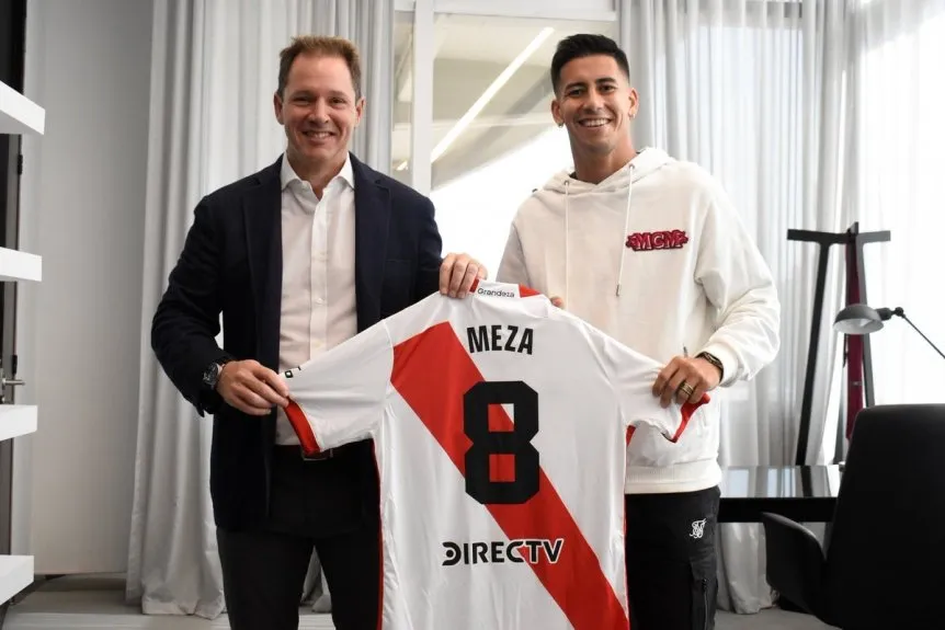 Meza se presentó en el River Camp y fue anunciado como nuevo refuerzo
