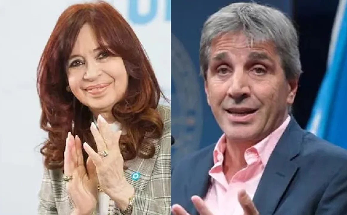 «Violento», «misógino», «bobo», «no sabe de economía»: el durísimo cruce entre Cristina Kirchner y Luis Caputo
