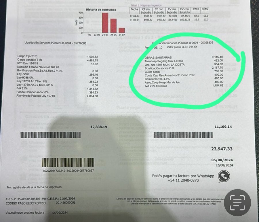 La medida afecta a Mar del Plata: Municipios ya no podrán incluir impuestos y tasas en las facturas de servicios