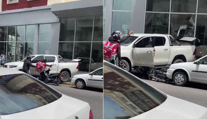 Destruyen frente de importante hotel céntico tras discusión de tránsito