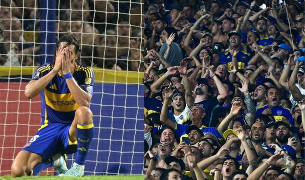 “Vamos Edin, arriba”: hinchas de Boca fueron a respaldar a Cavani al entrenamiento