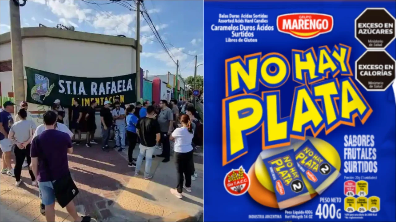 Alimenticia suspendió a 60 operarios tras lanzar los caramelos “No hay plata”, un guiño al eslogan de Milei