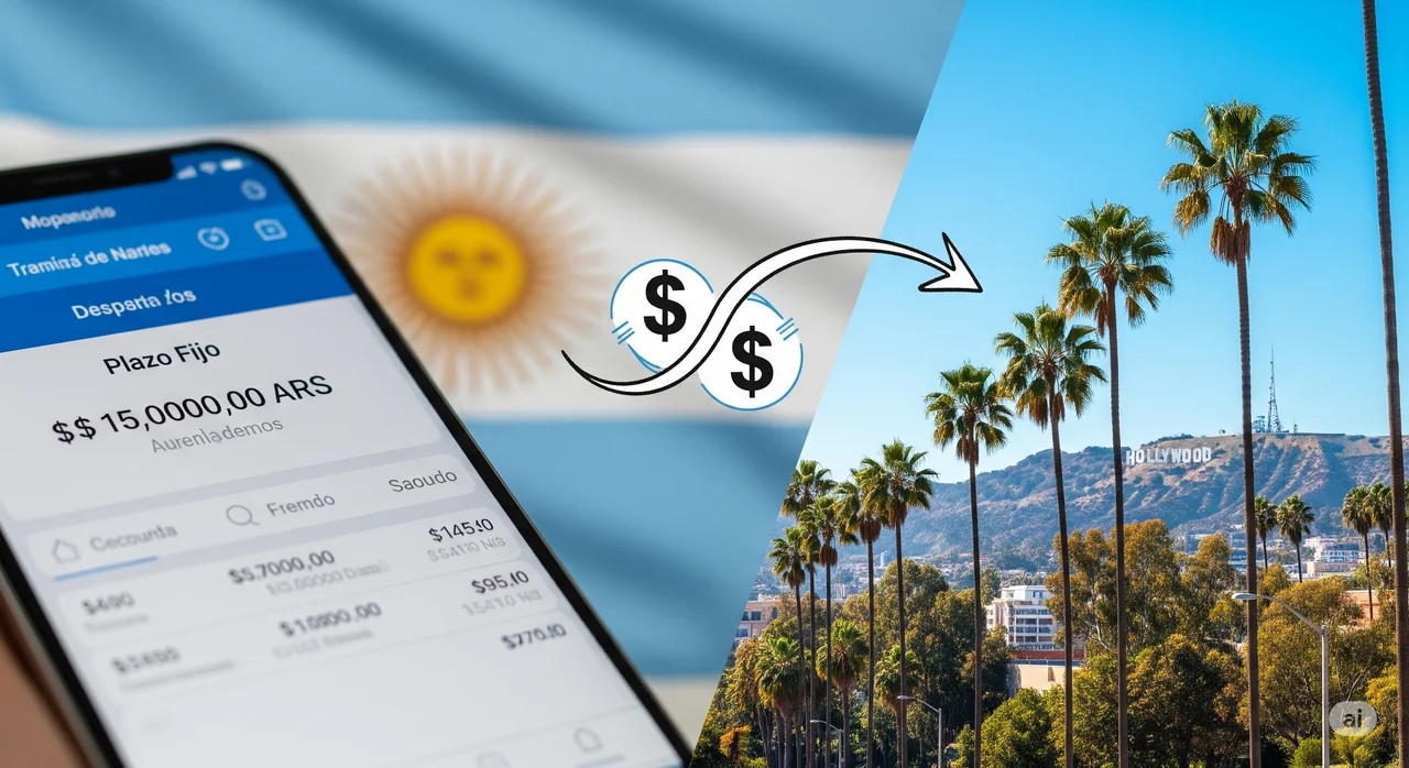 Emigrar sin trabajar: cuánto depositar en un plazo fijo argentino para ganar una canasta básica de Hollywood