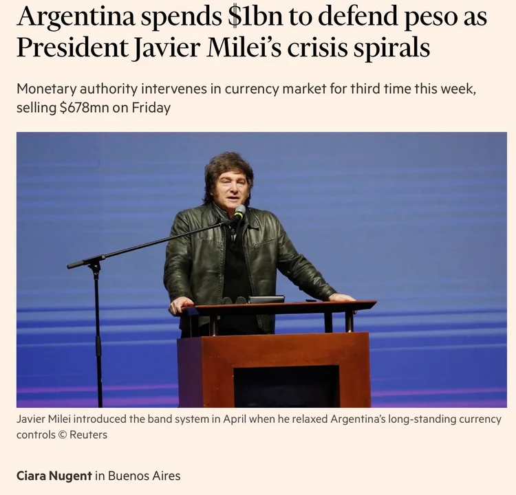 “Esta dinámica es insostenible”: el Financial Times critica plan de Milei y asegura que “la crisis se agudiza”