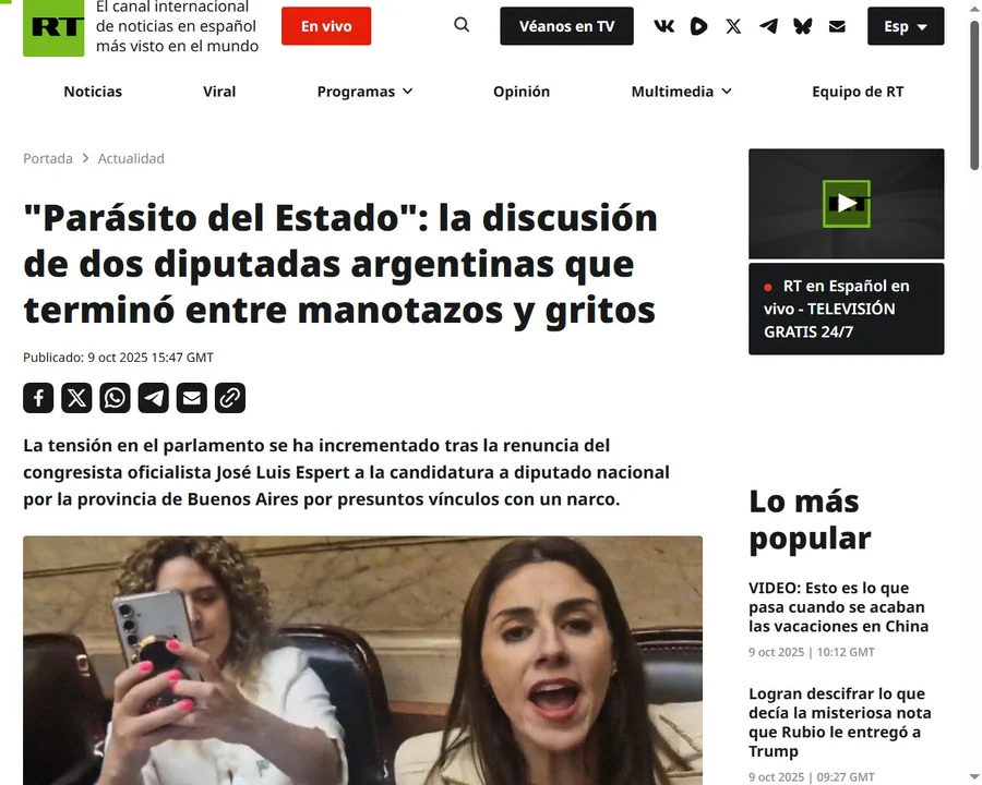 Escandalete For Export de las diputadas Arrieta, Lemoine y Pagano