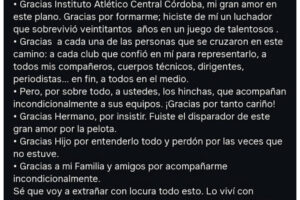 Se retira el arquero Jorge Carranza