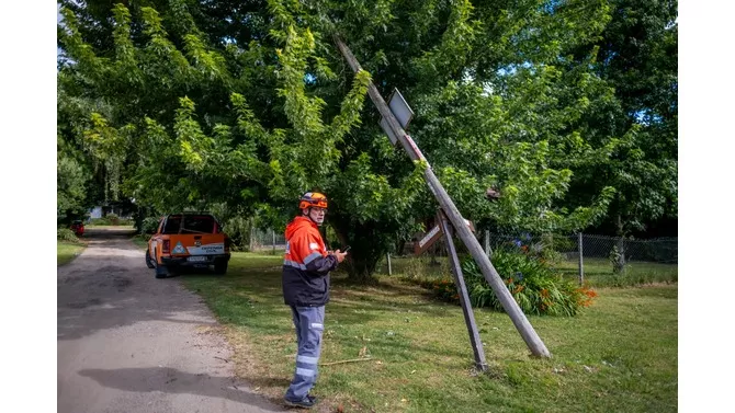 Operativos de la MGP ante daños que provocaron intensos vientos del temporal