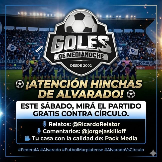 Círculo – Alvarado con público local y por GDM en YouTube