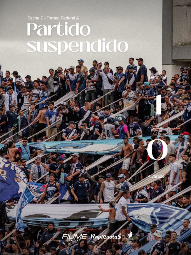 Alvarado lo perdía y se suspendió por proyectiles y bombas en el terreno