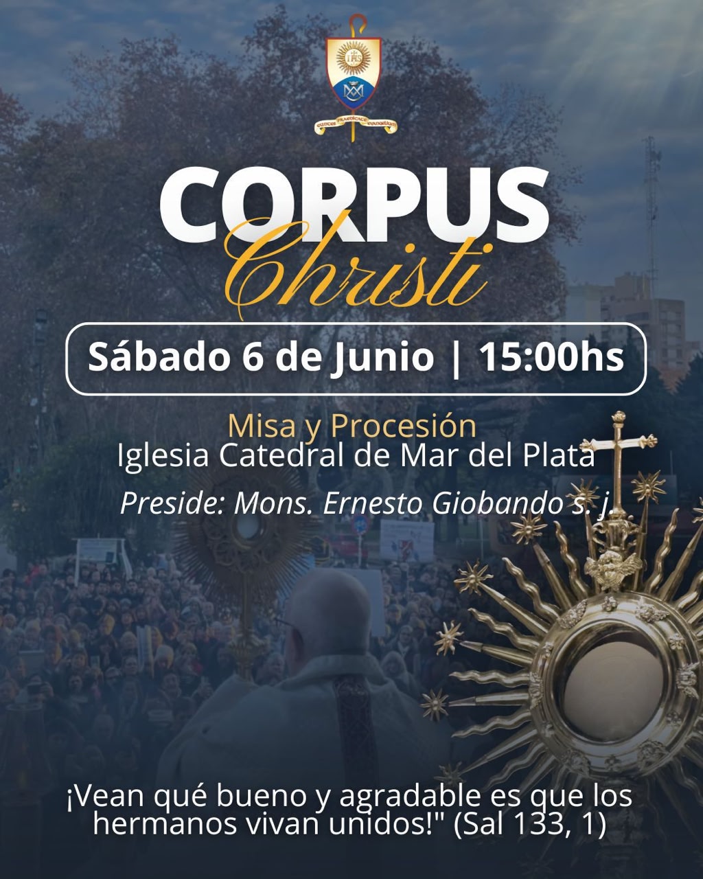 Corpus Christi: los católicos de Mar del Plata celebrarán una multitudinaria procesión por el centro de la ciudad