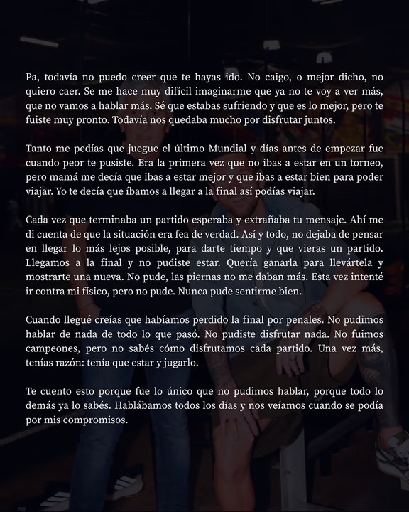 Posteo de Lionel Messi