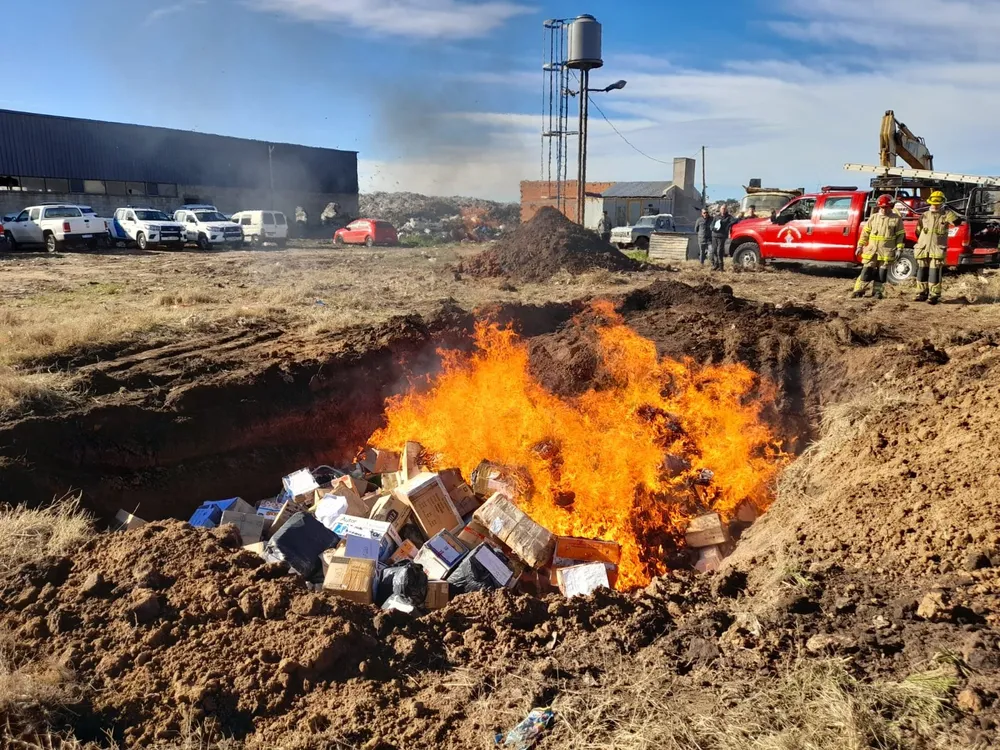 Balcarce: incineraron un cargamento de cocaína y marihuana de 250 kilos