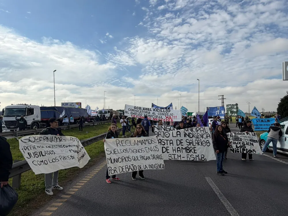 Municipales bonaerenses iniciaron plan de lucha con cortes en rutas