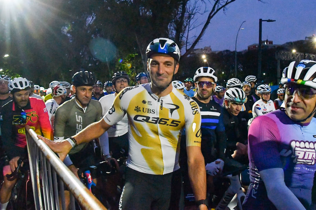 Scaloni compitió en los 129 km del Gran Fondo Buenos Aires