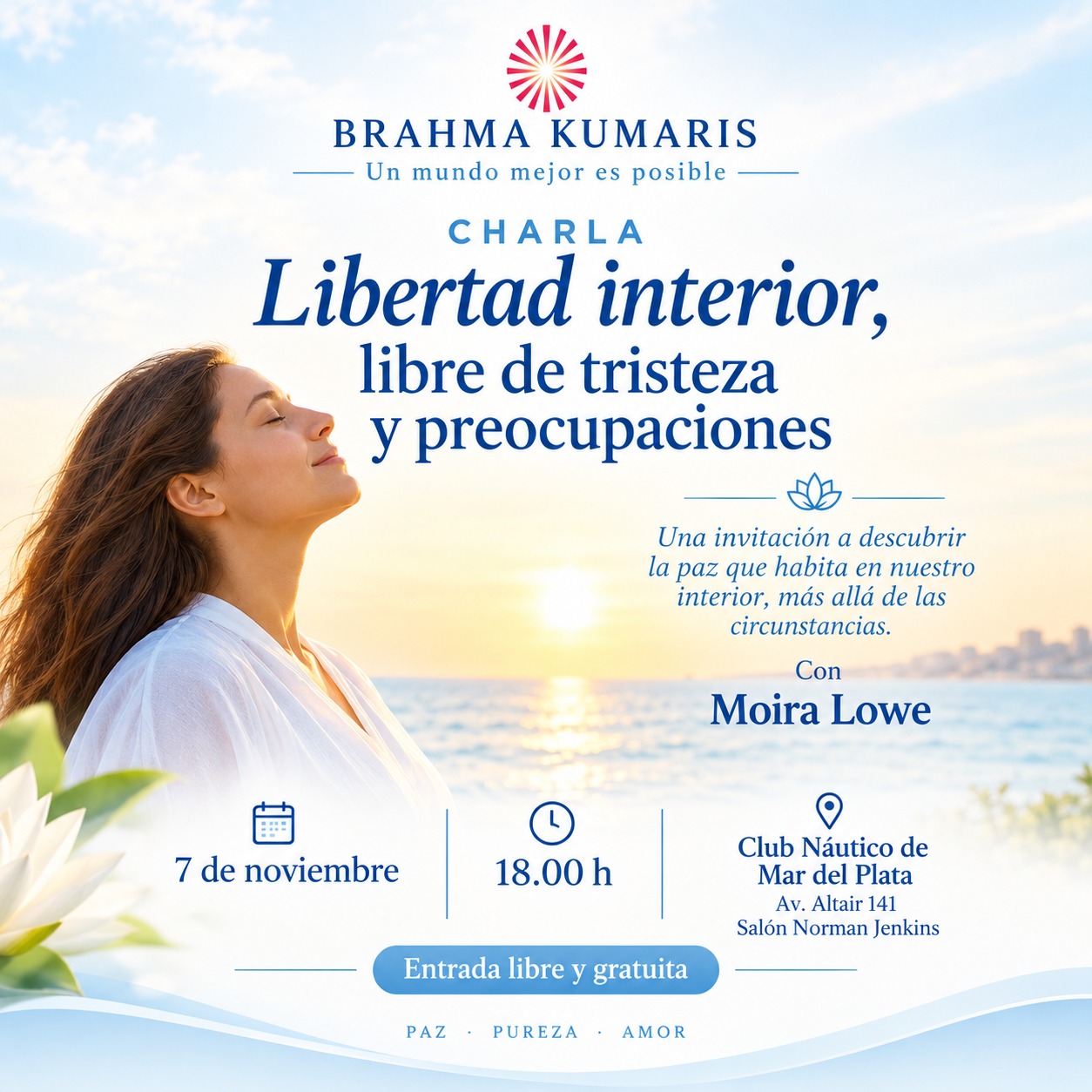 Libertad interior libre de tristeza y preocupaciones
