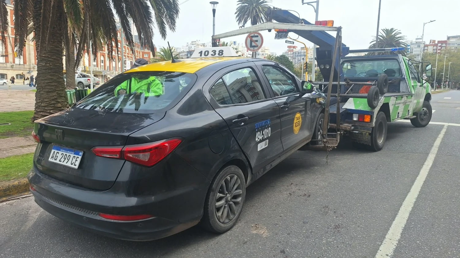 Serio accidente sufrió un hombre frente al Casino Central